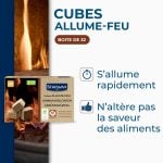 Cubes allume feu PEFC pour barbecue, poêle et cheminée