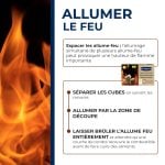 Cubes allume feu PEFC pour barbecue, poêle et cheminée