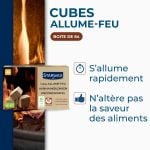 Cubes allume feu PEFC pour barbecue, poêle et cheminée