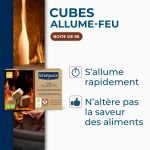 Cubes allume feu PEFC pour barbecue, poêle et cheminée