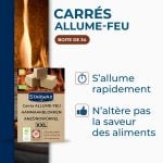 Cubes allume feu XXL PEFC pour barbecue, poêle et cheminée