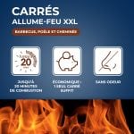 Cubes allume feu XXL PEFC pour barbecue, poêle et cheminée