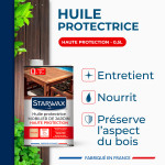 Huile protectrice formule enrichie pour mobilier de jardin en bois