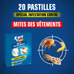 Pastilles mites des vêtements