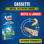 Cassettes mites et larves avec témoin de durée de vie