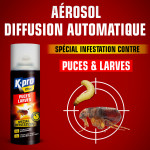 Aérosol diffusion automatique puces et larves