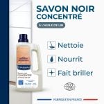 Savon noir à l’huile de lin pour les sols intérieurs