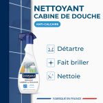 Nettoyant anti-calcaire pour cabine de douche