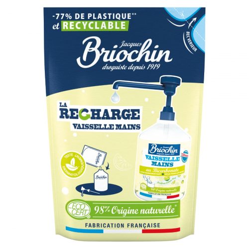 Recharge Liquide Vaisselle Mains Bicarbonate de soude & Citron vert Ecocert